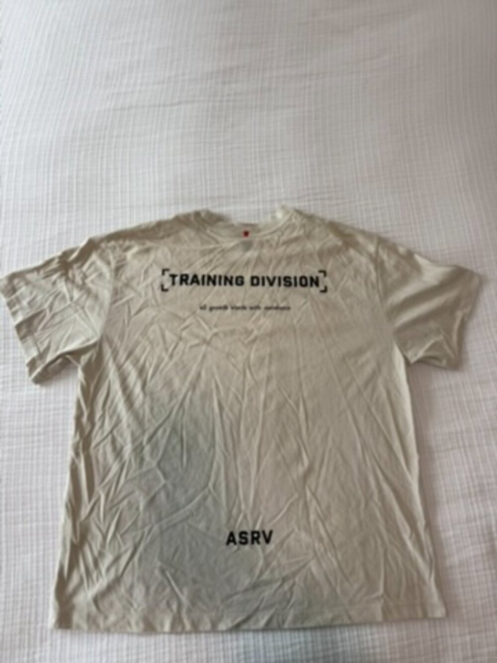 ASRV Tech Essential Relaxed Training Division Tee Stone Men's M DSG-0797 Flawed